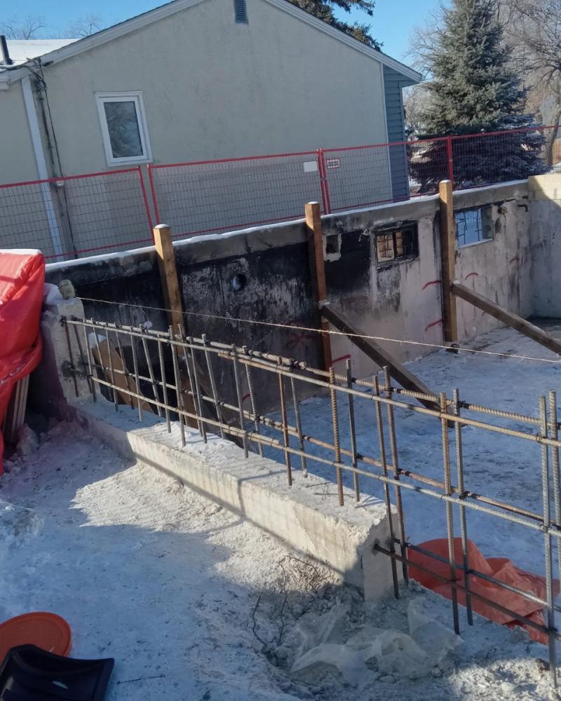 Existing foundation wall replacement