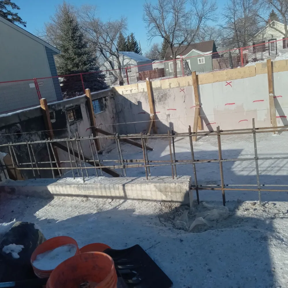 new foundation wall - steel reinforcement 